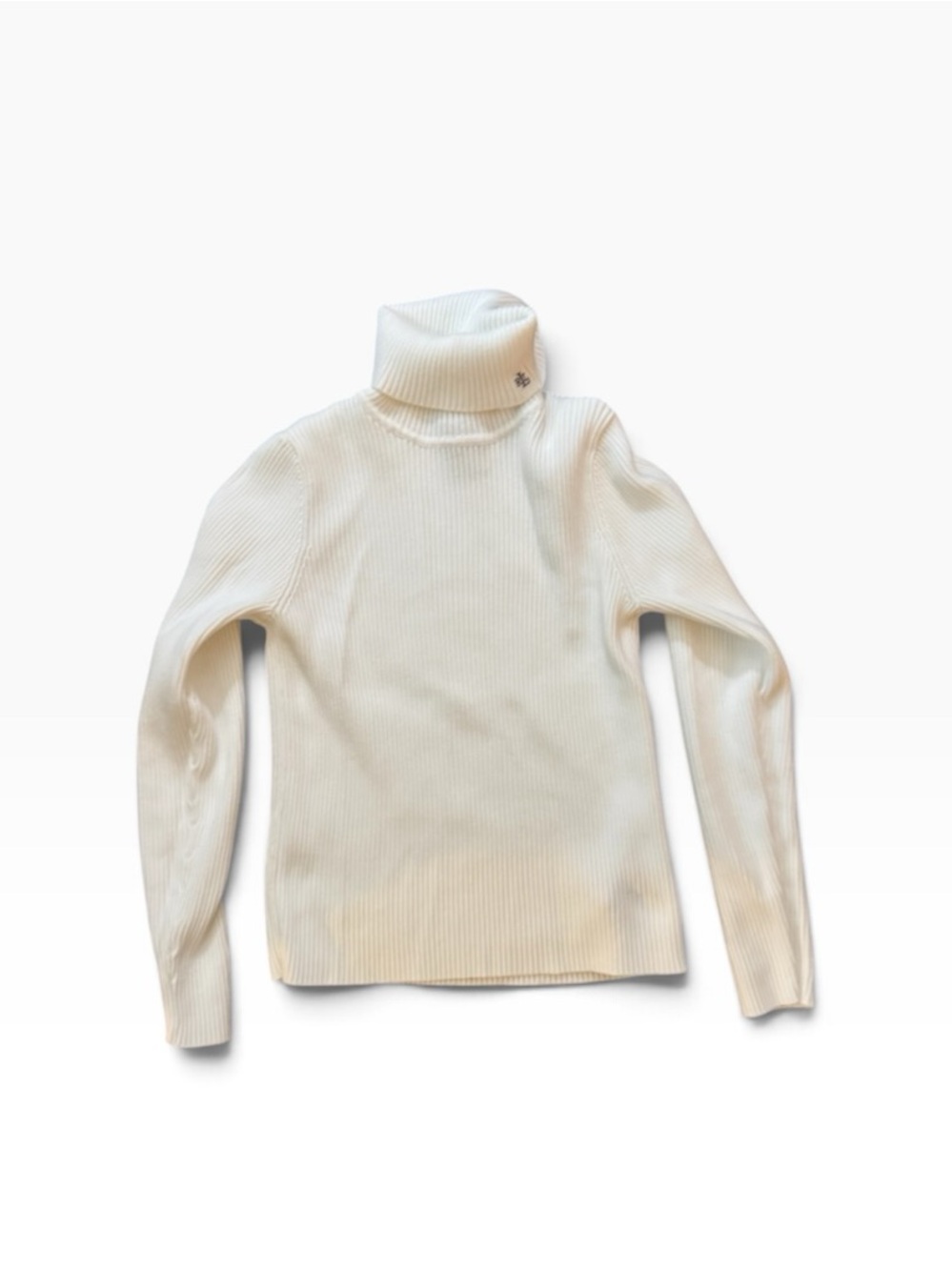 Lauren Ralph Lauren Cream Ribbed Turtleneck Sweater